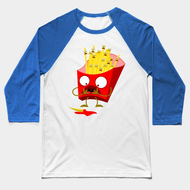 Fries Tooniefied Baseball T-Shirt by Tooniefied